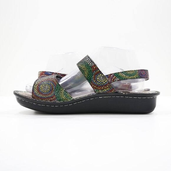 Alegria Verona Multicolor Leather Lightweight Adjustable Flat Sandals - 9/EU 39 - Picture 5 of 7